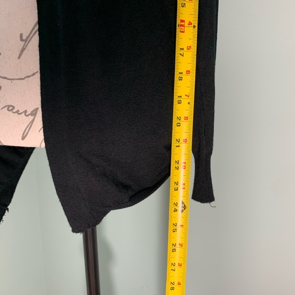 TCEC Black Open Cardigan Lacey lightweight See Through Back Size Large - Picture 5 of 6